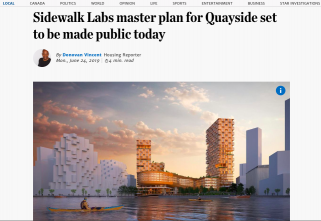 Google’s anticipated announcement of its masterplan for Toronto’s waterfront development makes headlines.