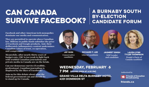 Advertisement for Burnaby by-election
